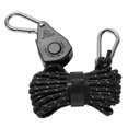 thumbnail image 1 of Black 5Pcs Portable Adjustable Fixed Camping Rope, Quick Release Pulley Camping Rope, Suitable for Tents and Tarps, 1 of 5