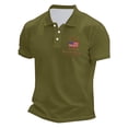 thumbnail image 4 of Mens American Flag Patriotic Polo Shirts 250 Anniversary USA Tops Collared Short Sleeve T-Shirt, 4 of 5