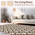 thumbnail image 2 of ODIKA 4' x 6' Machine Washable Non-Slip Area Rug, Geometric Diamond High Traffic Rug, Brown, 391920, 2 of 7