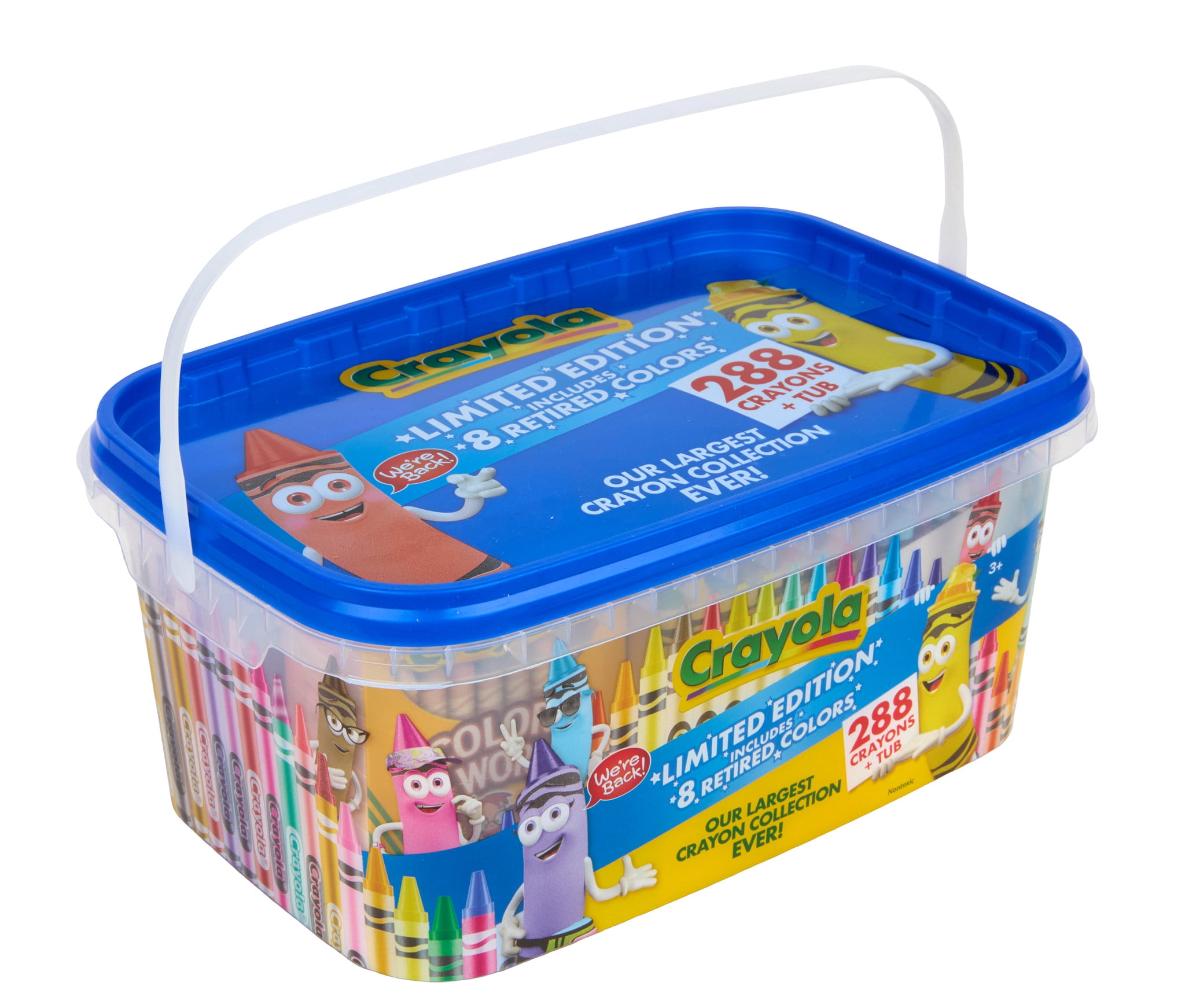 Crayola Crayon Tub, Limited Edition Retired Crayon Colors, 288ct, Classroom Must Haves for Teachers, Back to School, Bulk Art Supplies, Gift for Ages 3, 4, 5, 6