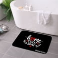 thumbnail image 3 of SPXUBZ Non Slip Flannel Polyester Floor Mat Home Sweet Home Design For Bathroom Kitchen Bedroom Decoration 24x16 inch, 3 of 5