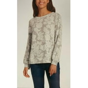 Ellen Tracy Crew Neck Tunic (Floral Grey, X-Small)
