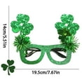 thumbnail image 4 of KOYPTL St Patricks Day Glasses Glitter Shamrocks Green Prop Glasses for St Patricks Day Decorations Eyewear Frame Holiday Party Favors Supplies Gifts for Women Boys Girls, 4 of 7