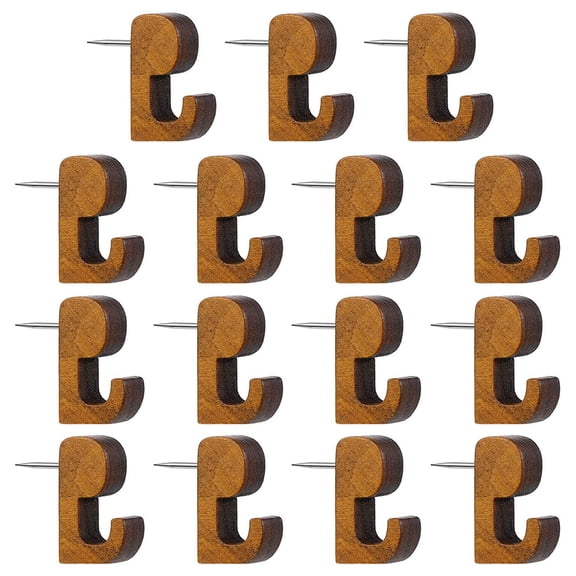 KALLORY Brown Wood Push Pins for Bulletin Boards, Decorative Thumbtacks for Office, Announcements, and Home Use, Easy to Use