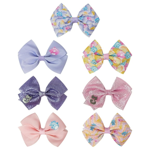 Squishmallow Multipattern Hair Bows, All Ages, 7 Pack