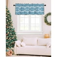 thumbnail image 6 of Aqua Geometric Curtain Valance for Windows/Living Room/Kitchen/Bathroom/Café, Short Rod Pocket Tier Curtain Window Treatment Panel Modern Abstract Polka Dots Topper Curtain 54''x18'', 6 of 6