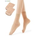 thumbnail image 3 of BadPiggies 5 Pairs Women Ankle High Nylon Sheer Socks Soft Silky Elastic Summer Thin Transparent Stockings (Beige), 3 of 9