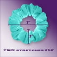 thumbnail image 5 of Velvet Scrunchies Jumbo Size Plush Big Ponytail Holders Thick Braided Locked Hair Big Made in the USA Aqua, 5 of 7