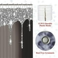 thumbnail image 2 of 4PCS Bling Diamond Shower Curtain Set with Non-Slip Rugs Toilet Lid Cover and Bath Mat Shower Curtain with 12 Hooks Bathroom Sets with Shower Curtain and Rugs and Accessories, 2 of 7