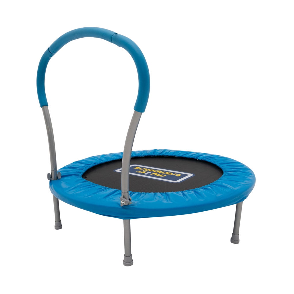 Little Tikes 3 Foot Kids Trampoline with Hand Rail Indoor Use Weight Limit for Toddlers and Children Easy Store Blue Walmart