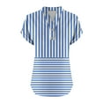 thumbnail image 4 of Vestidos Casuales Para Mujer, Blusas De Mujer De Moda Camiseta informal de manga corta con cuello en V y botones para mujer, 4 of 4
