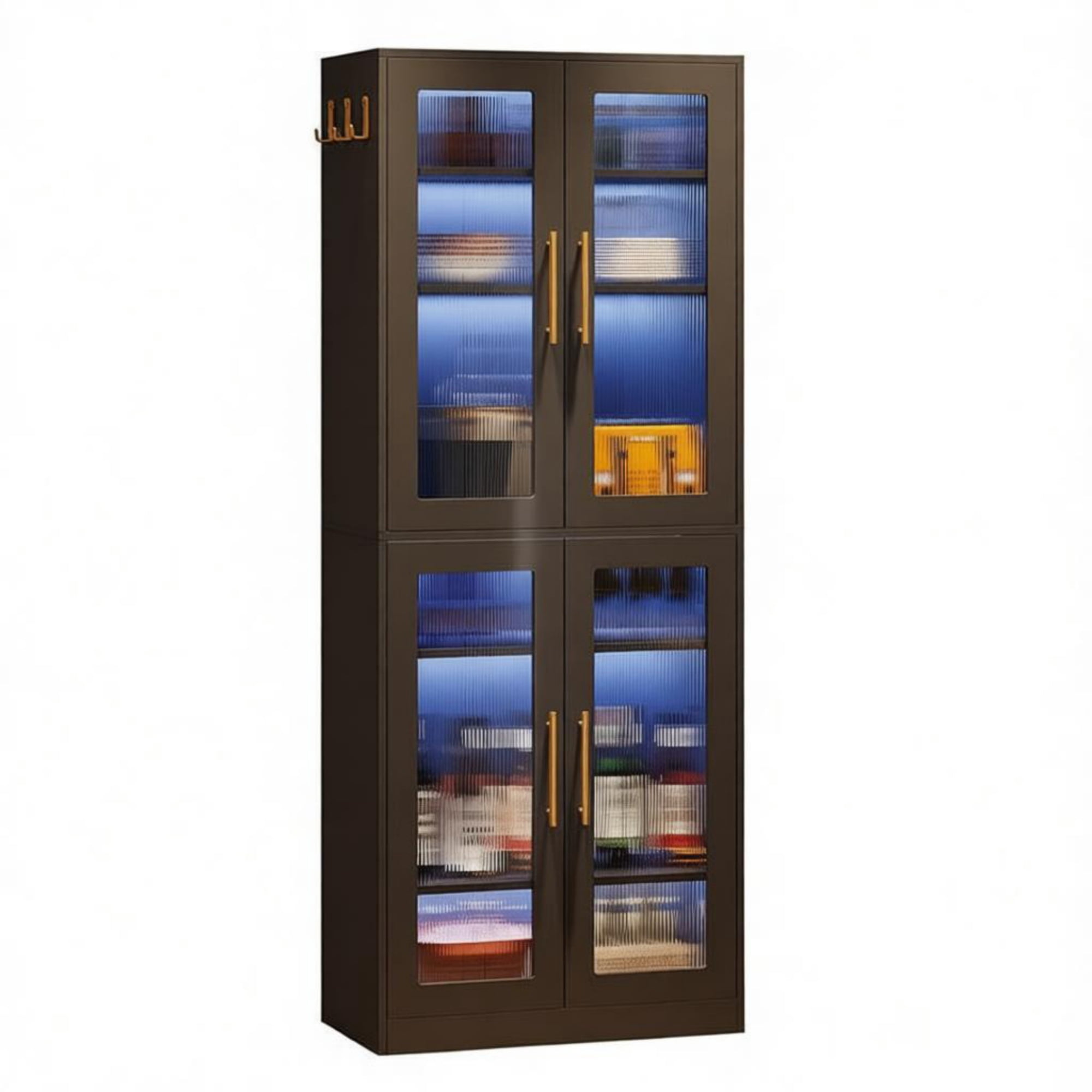 LED-Lit Bookcase with Remote-Controlled RGB Light