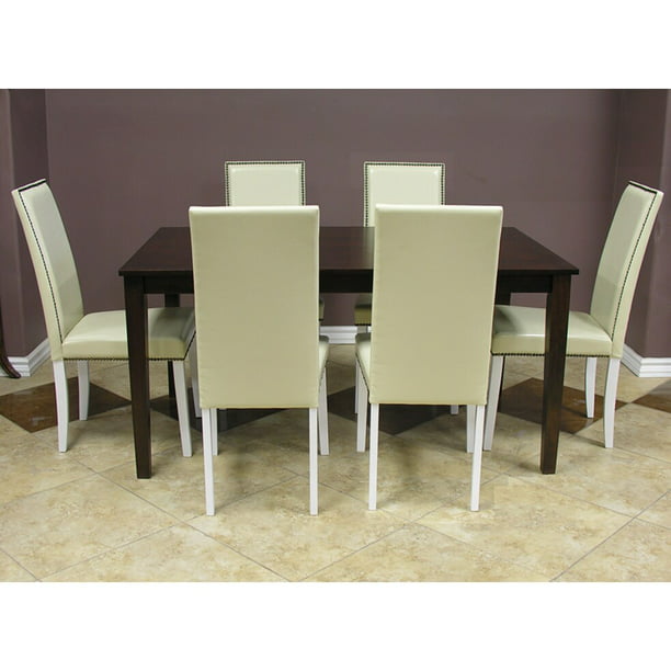 Warehouse Of Tiffany 7 Pcs White Dining Table And Chair Set 24092029 1439137 Walmart Com Walmart Com