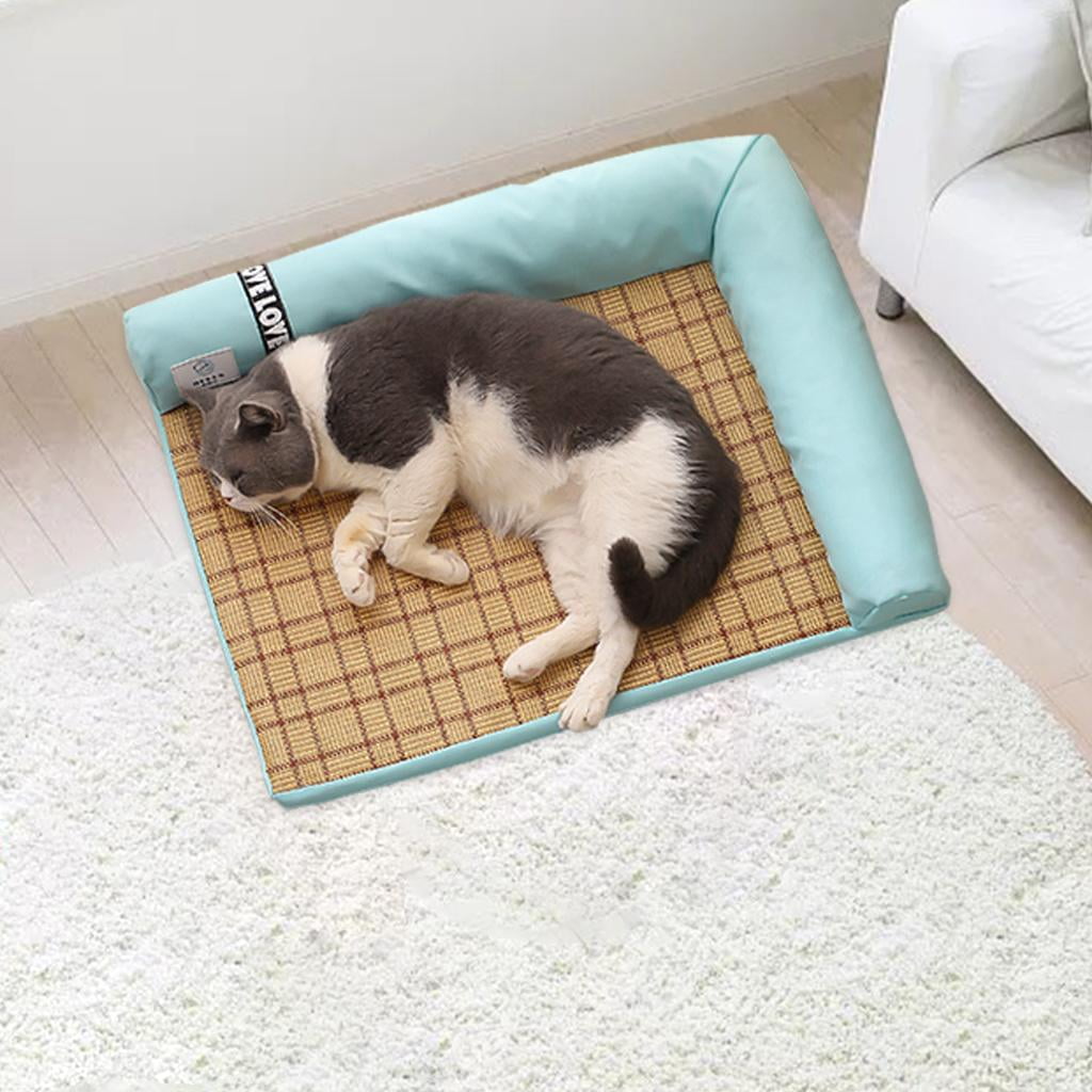 EHJRE Waterproof Pet Dog Puppy Cooling Mat Bed Comfortable Portable indoor and outdoor Cats Kitten Sleeping Pad Kennel Blanket - Rectangle M