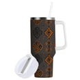 thumbnail image 2 of 40 oz Tumbler With Handle Stainless Steel Insulated Tumbler With Lid for Car Cup Holder Ancient Art Shapes, 2 of 9
