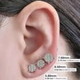 thumbnail image 4 of Central Diamond Center 9 Stone Lab Created CVD Diamond Cluster Stud Earrings - 5.8mm 3/8ctw - Solid 14K Yellow Gold, 4 of 7