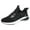 Black, variant on WEAIXIMIUNG Men's Sneakers Size 10 Men Sports Shoes Fashionable New Pattern Color Blocking Mesh Breathable and Comfortable Lace Up Casual Shoes