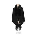 thumbnail image 2 of Minnieouse Chal suelto de punto para mujer, borlas a la moda, accesorios para fotos de fiesta de viaje, cárdigan elegante lavable de otoño para mujer Abrigos y chamarras Negro Minnieouse AP013843-03, 2 of 6
