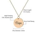 thumbnail image 4 of Anavia Personalized Name Date Quote "Hope" Inspirational Stainless Steel Free Engraving Disc Gift For Her Necklace 22mm Pendant Jewelry with Gift Box Ships Next Day [Rose Gold], 4 of 5