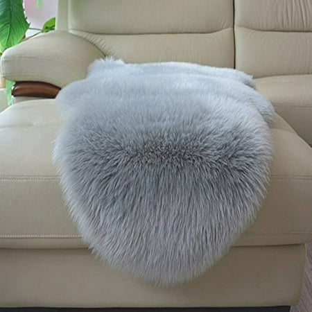 Fluffy Faux Fur Sheepskin Rug, Irregular Shaped Rugs Canada