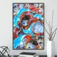 thumbnail image 3 of Póster autoadhesivo de anime de One Piece Luffy, figuras de Zoro para papel tapiz, decoración del hogar, pintura de la ley, arte de pared, dormitorio, dibujos animados, Mihawk, 3 of 5