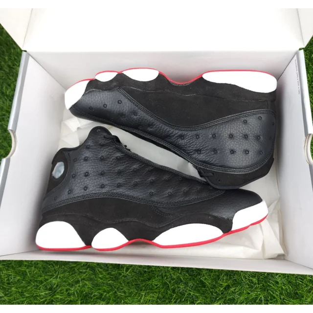 Ni - ke Ni - ke Air Jordan Retro 13 Shoes Playoffs Black Red 414571-062 Men's NEW Size:9.5