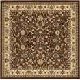 thumbnail image 1 of Unique Loom Kashan Traditional Floral Area Rug, 8 Feet, Brown/Ivory, 1 of 1