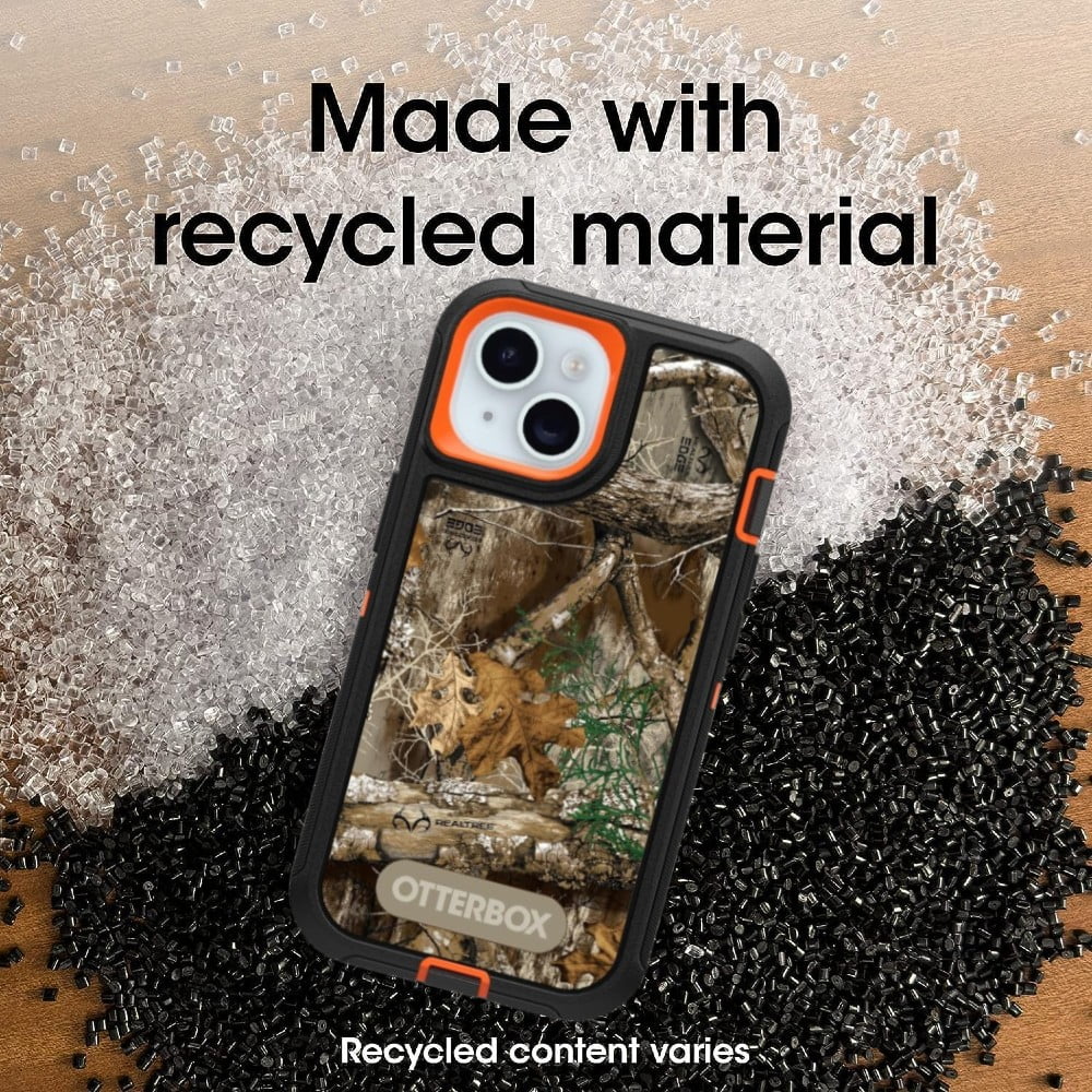 OtterBox iPhone 15, iPhone 14, & iPhone 13 (Only) - Defender Series Case - Realtree Blaze Edge (Camo) - Case Only - Screenless - Rugged & Durable - with Port Protection - Non-Retail Packaging