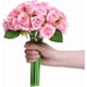 thumbnail image 2 of 24 Heads Artificial Rose Flowers Bouquet Silk Flowers Rose for Home Bridal Wedding(2 Packs Pink), 2 of 4