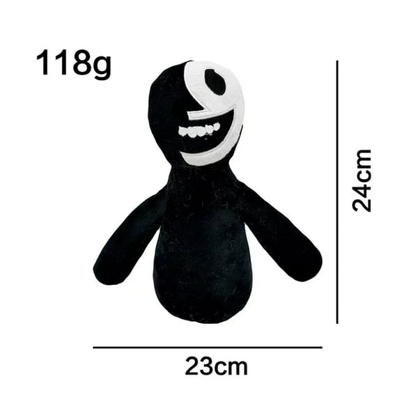 Doors roblox Figure: Startled Escape from the Door, Plush Toy Doll Rainbow Companion Red Black and White Clown