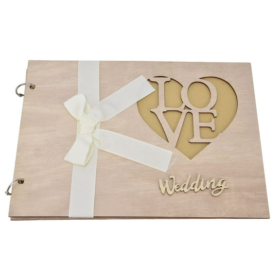 Nikou Wooden Wedding Photo Album, Exquisite Fashion Keepsake Gift For Wedding, Anniversary, Birthday