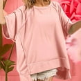 thumbnail image 7 of Tops for Women Trendy Sweater Dresses Women V Neck Tops Long Sleeve Womens T Small Items Loose Fitting Pajamas Scrub Blouses Bulk Winter Items Womens Medium Long Sleeve Shirt Summer for Pink L, 7 of 7