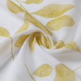 thumbnail image 4 of Zzistar Leaf Printed Voile Sheer Rod Pocket Window Tier Curtains, Yellow, 4 of 8