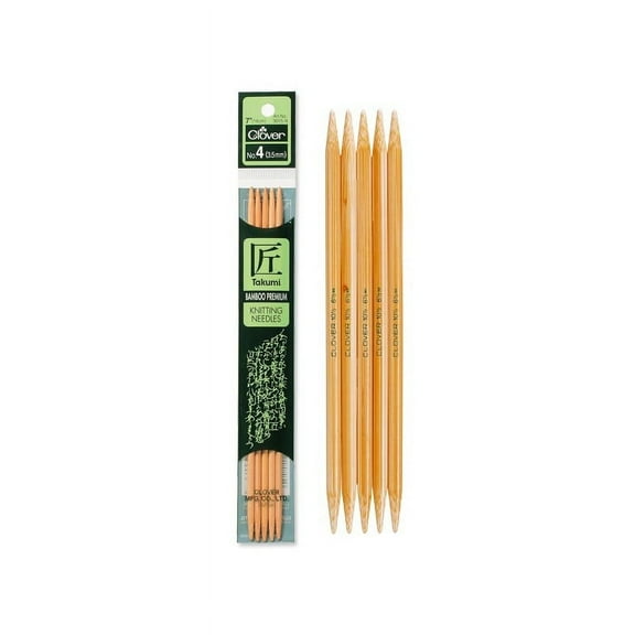 Clover Bamboo Double Point Knitting Needles, 5-Pack