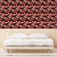 thumbnail image 3 of Ambesonne Roses Peel & Stick Wallpaper for Home, Flowers Swirls and Leaves, 13"x72", Dark Coral and Charcoal Grey, 3 of 5