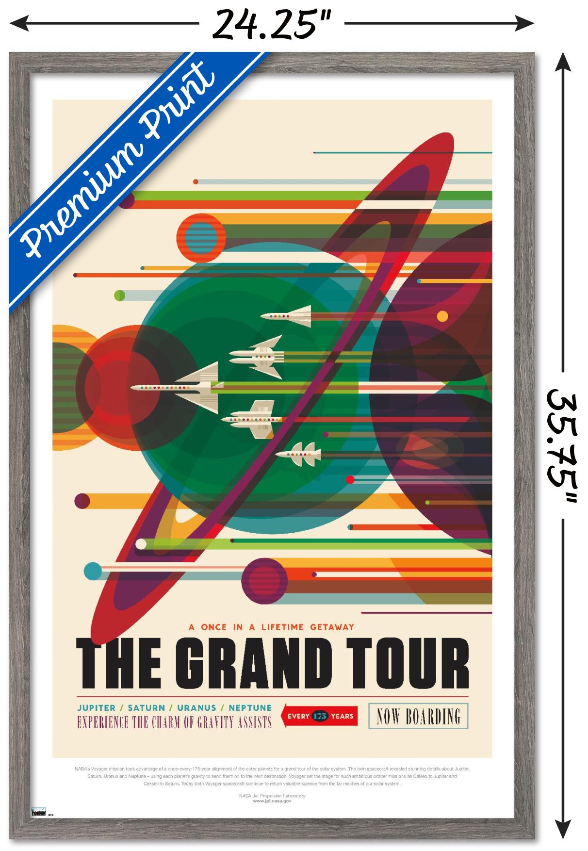 NASA - The Grand Tour Wall Poster, 22.375" x 34" Framed