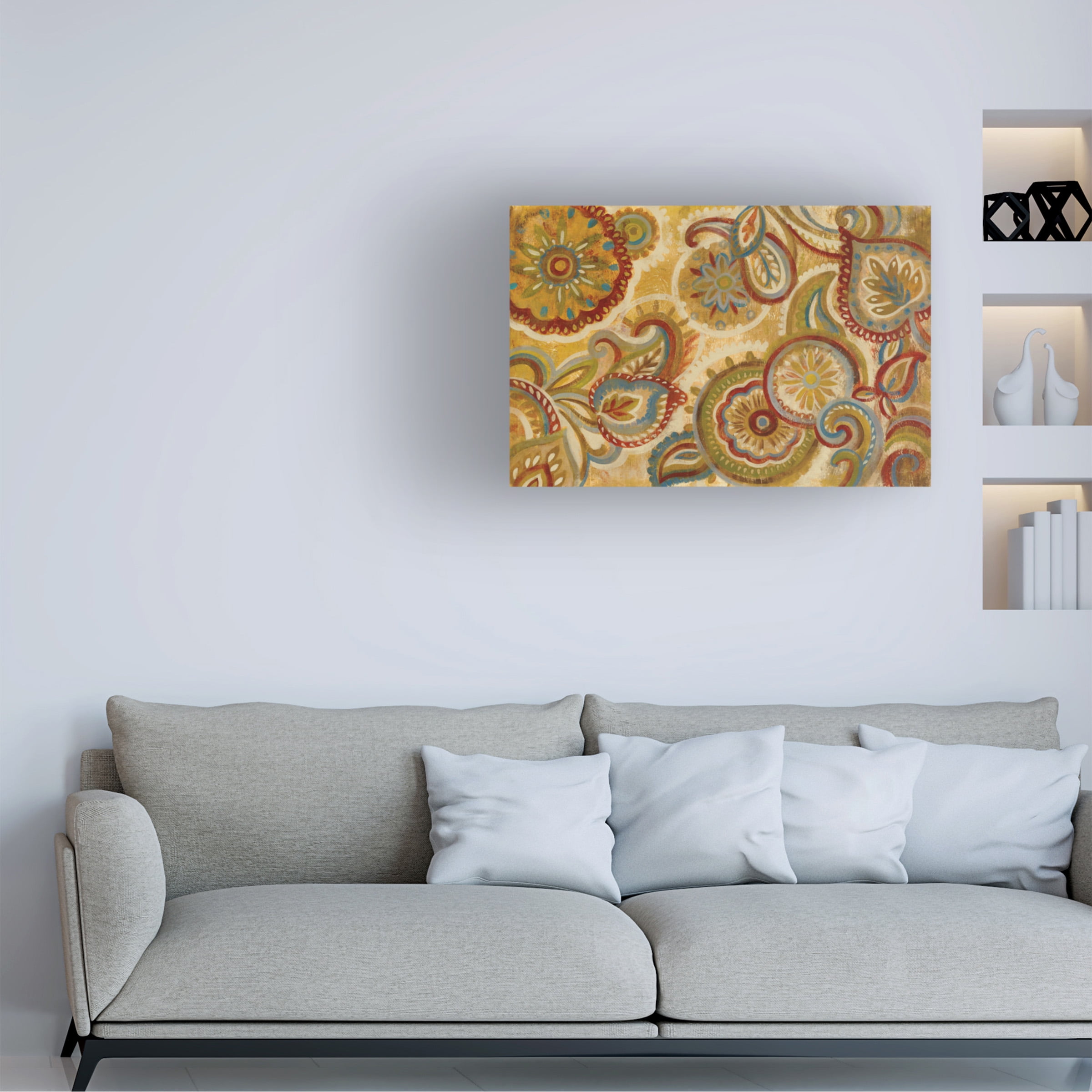 Trademark Fine Art 'Mandala and Paisley' Canvas Art by Silvia Vassileva