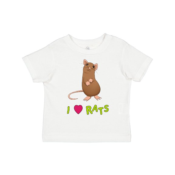 Inktastic I Love Rats Boys or Girls Toddler T-Shirt