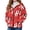 Christmas, variant on Cow Spot Print Womens Sherpa Fleece Jacket Button Down Lapel Coat