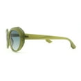 thumbnail image 3 of Mod Womens Oval Dimensional Beveled Plastic Sunglasses Green Blue, 3 of 4