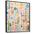 thumbnail image 2 of Designart "Playful Patterns Mid Century Pink Delight III" Abstract Floater Framed Wall Art Living Room, 2 of 7