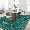 thumbnail image 5 of Geetinfly 9*12FT Area Rugs 1150Gsm 100% Polyester Rug 350Gsm Velvet Weight Pearl Velvet Washed Back Folding Simulation Printed Carpet Xm-Modern-Ecological Paradise Green tone, 5 of 8