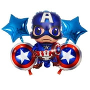 5 PCS Superhero Balloons Captain America Balloons Birthday Party Balloon Birthday party decoration