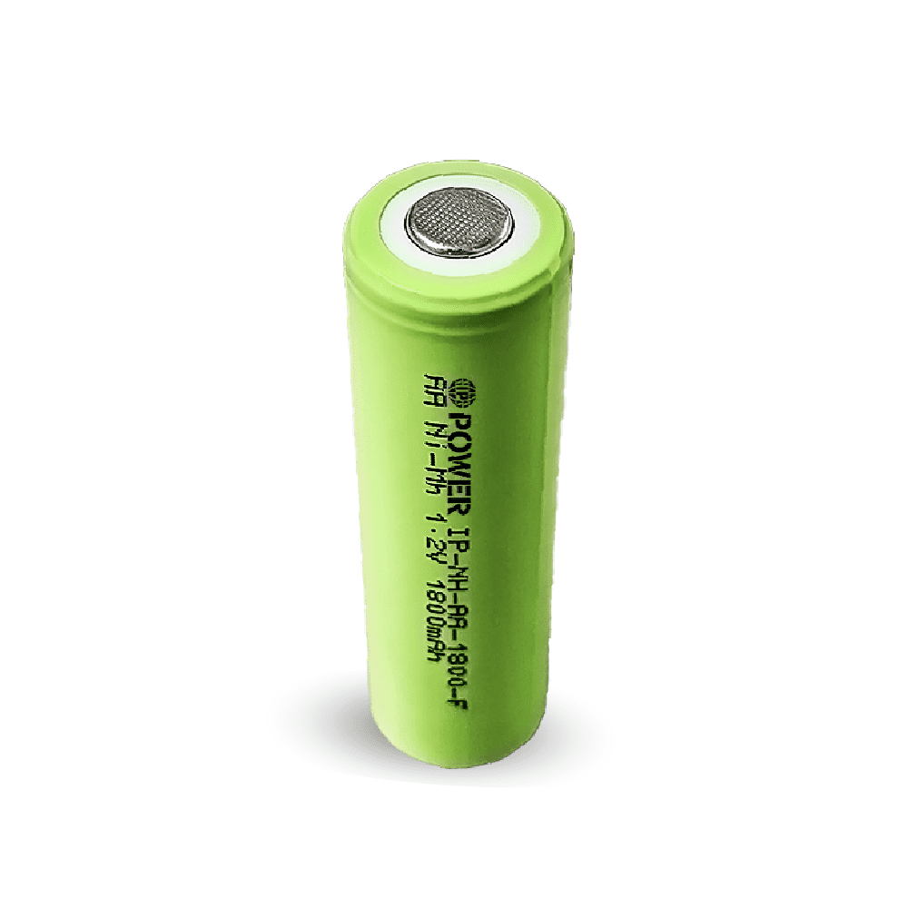 IP POWER NiMh Nickel Metal Hydride AA 1.2V 1800mAh Rechargeable Flat Top Battery (No Tabs) - 50 Pack
