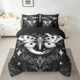 thumbnail image 2 of Erosebridal Death Moth Bed in A Bag Twin Size, Sugar Skull 7 Pieces Bedding Set Boho Moth Comforter Set with Sheets Gothic Skeleton Teens Bed Set Bedroom Decor 7Pcs, 2 of 5