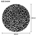 thumbnail image 6 of Black and White Giraffe Pattern Round Tablecloth 60"x60",Wrinkle Wipeable Table Cloth for Kitchen Dining Room Picnic Patio Party, 6 of 6