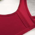thumbnail image 6 of Dorinao Women's Senior Front Closure Wireless Vest Bra – Plus Size Soft Support for Daily Comfort, Red, 42G, 6 of 8