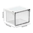 thumbnail image 3 of Transparent Drawer Mirror Cabinet Storage Box 8.5 In Hanging Splicing Design Buckle Sealing Organizer For Hair Ties Cosmetic Samples Wardrobe Bathroom Vanity Home Bath Decor Storage Boxes, 3 of 6