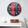 thumbnail image 2 of Yayeee Wall Clock Battery Operated 9.5" Silent Non-Ticking for Living Room, Vibrant Green Tartan Pattern, 2 of 8
