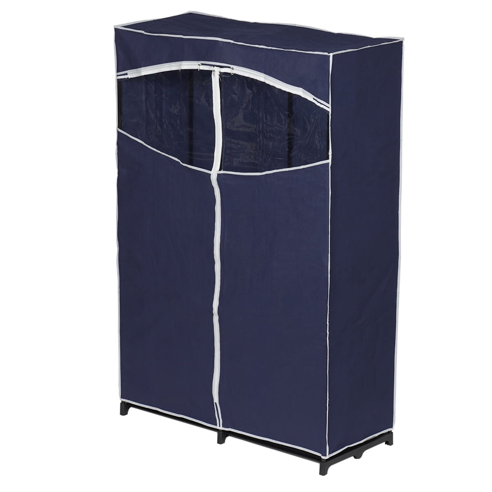 Home Basics Non-Woven Clothes Storage Closet with Window, Blue ...